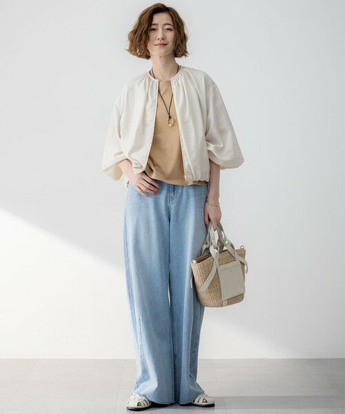 S size ONWARD(小さいサイズ) / エスサイズオンワード カットソー | 【GLOW6月号掲載/洗える】スビンギザコットン クロップド Tシャツ | 詳細8