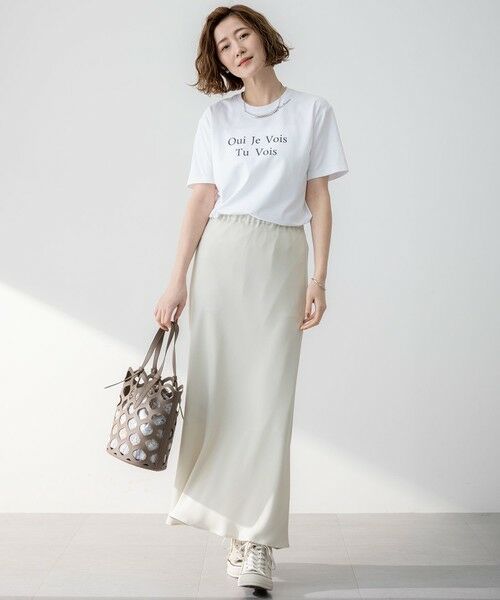 S size ONWARD(小さいサイズ) / エスサイズオンワード カットソー | 【洗える】カラーロゴ Tシャツ | 詳細2