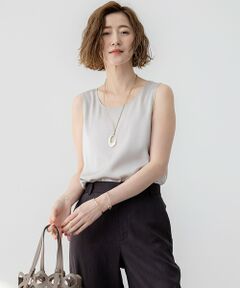 S size ONWARD(小さいサイズ) / エスサイズオンワード タンクトップ | 【Oggi5月号掲載】ミスティサテン タンクトップ