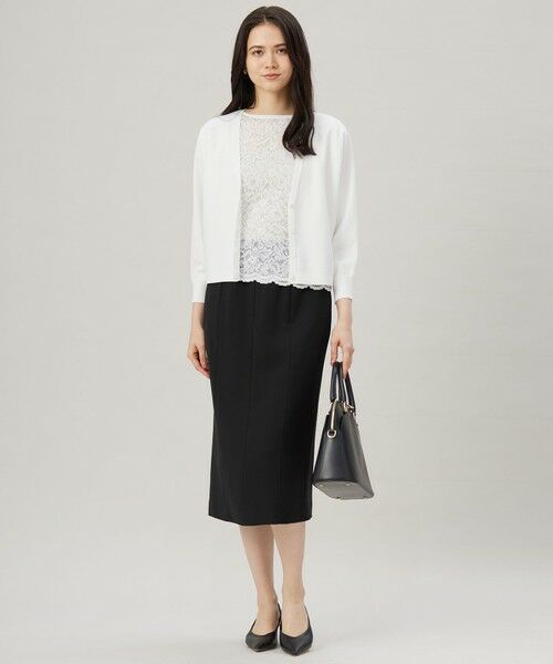 S size ONWARD(小さいサイズ) / エスサイズオンワード カーディガン・ボレロ | 【接触冷感・UVカット・洗える】クレープストレッチニット カーディガン | 詳細1