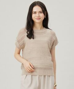 S size ONWARD(小さいサイズ) / エスサイズオンワード ニット・セーター | 【洗える】レーシーリネンコットン ニット