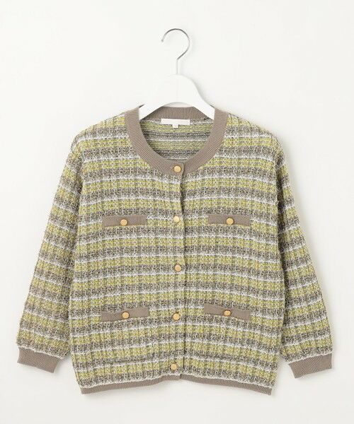 S size ONWARD(小さいサイズ) / エスサイズオンワード カーディガン・ボレロ | 【洗える】カラーミックスツイードニット カーディガン | 詳細4