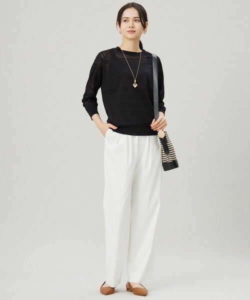 S size ONWARD(小さいサイズ) / エスサイズオンワード ニット・セーター | 【ワコールコラボ】【洗える】シアーボーダー ニット | 詳細21