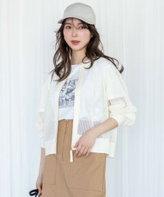 S size ONWARD(小さいサイズ) / エスサイズオンワード ブルゾン | 【洗える】メッシュニット ブルゾン