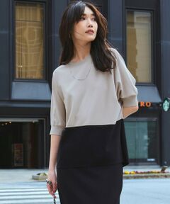 S size ONWARD(小さいサイズ) / エスサイズオンワード ニット・セーター | 【洗える】レーヨンポリエステルストレッチ ドルマン ニット