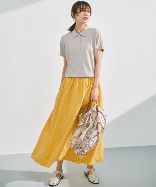 S size ONWARD(小さいサイズ) / エスサイズオンワード ニット・セーター | 【洗える】レーヨンポリエステルストレッチ フレンチスリーブ ポロニット | 詳細11