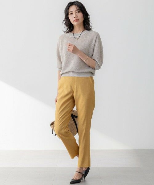 S size ONWARD(小さいサイズ) / エスサイズオンワード ニット・セーター | 【洗える】ピュアリネン パフスリーブ ニット | 詳細4