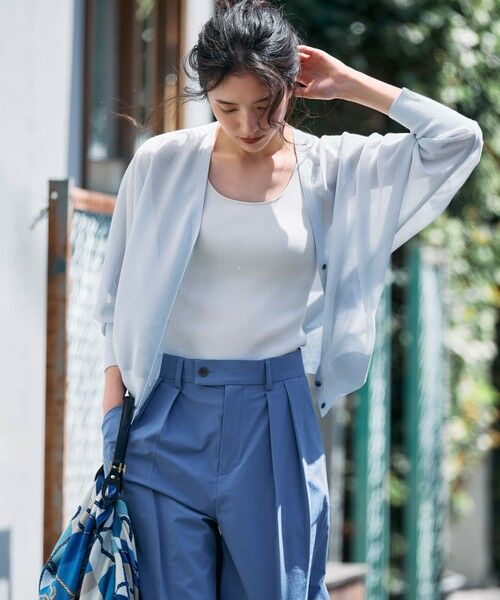 S size ONWARD(小さいサイズ) / エスサイズオンワード カーディガン・ボレロ | 【洗える】シャイニーシアー ドルマンスリーブ カーディガン | 詳細12