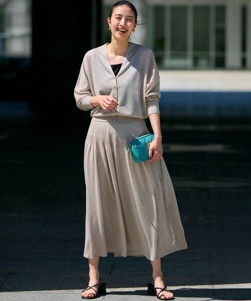 S size ONWARD(小さいサイズ) / エスサイズオンワード カーディガン・ボレロ | 【洗える】シャイニーシアー ドルマンスリーブ カーディガン | 詳細25