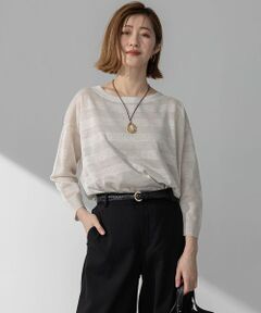 S size ONWARD(小さいサイズ) / エスサイズオンワード ニット・セーター | 【洗える】シャイニーシアー ボートネック ニット