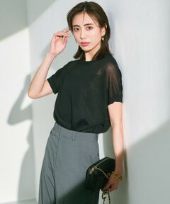 S size ONWARD(小さいサイズ) / エスサイズオンワード ニット・セーター | 【洗える】シャイニーシアー ドルマン ニット