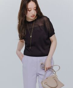 S size ONWARD(小さいサイズ) / エスサイズオンワード ニット・セーター | 【洗える】シャイニーシアー ドルマン ニット