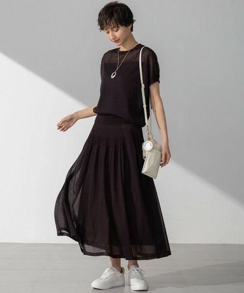 S size ONWARD(小さいサイズ) / エスサイズオンワード ニット・セーター | 【洗える】シャイニーシアー ドルマン ニット | 詳細11