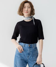 S size ONWARD(小さいサイズ) / エスサイズオンワード ニット・セーター | 【洗える】シャイニーシアー リブ ニット