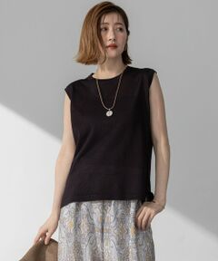 S size ONWARD(小さいサイズ) / エスサイズオンワード ニット・セーター | 【CanCam10月号掲載/新色追加】シャイニーシアー ノースリーブ ニット