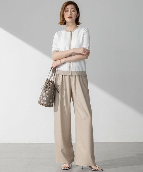 S size ONWARD(小さいサイズ) / エスサイズオンワード カーディガン・ボレロ | 【WEB&一部店舗限定/洗える】レーヨンポリエステルストレッチ 半袖 カーディガン | 詳細14