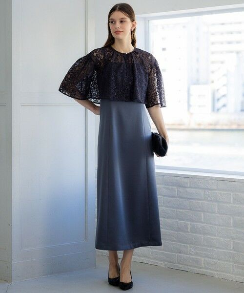 S size ONWARD(小さいサイズ) / エスサイズオンワード ドレス | 【APPLAUDIR】ブライトフラワーレースコンビ ドレス | 詳細1