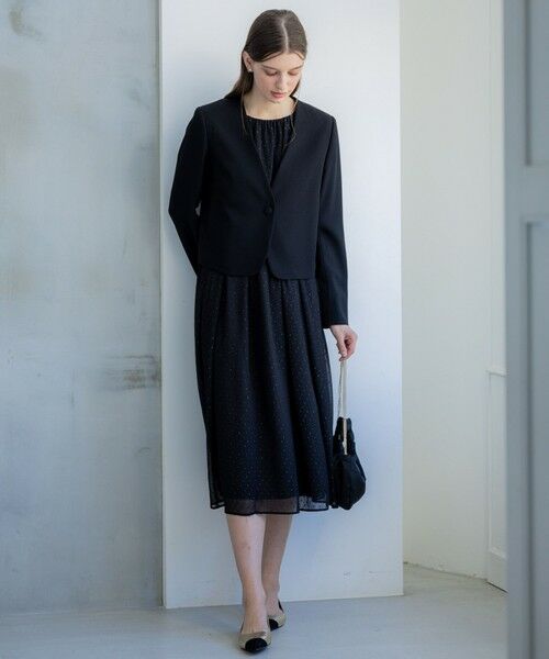 S size ONWARD(小さいサイズ) / エスサイズオンワード ドレス | 【APPLAUDIR】ドットシアークレープ ドレス | 詳細3