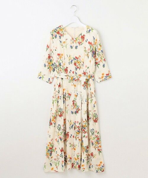 S size ONWARD(小さいサイズ) / エスサイズオンワード ロング・マキシ丈ワンピース | 【洗える】フラワーガーデンプリント ワンピース | 詳細3