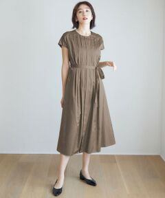 S size ONWARD(小さいサイズ) / エスサイズオンワード ロング・マキシ丈ワンピース | 【洗える】シルキータック ワンピース