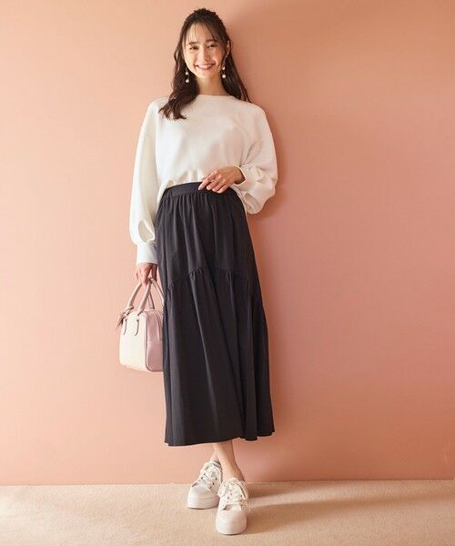 S size ONWARD(小さいサイズ) / エスサイズオンワード セットアップ | 【洗える・2SET】ダンボール プルオーバー×ギャザー スカート | 詳細1