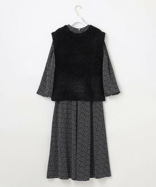 S size ONWARD(小さいサイズ) / エスサイズオンワード セットアップ | 【洗える】フラワープリントワンピース × ニットベスト セット | 詳細12