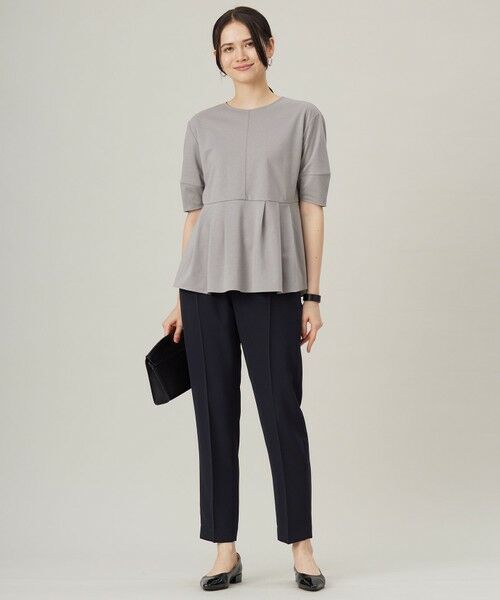 S size ONWARD(小さいサイズ) / エスサイズオンワード その他パンツ | 【セットアップ対応・接触冷感・UVケア・洗える】ライトストレッチテーパード パンツ | 詳細1