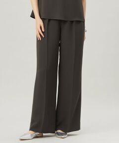 S size ONWARD(小さいサイズ) / エスサイズオンワード その他パンツ | 【SHIHOさんコラボ・洗える】バックサテンジョーゼットワイド パンツ