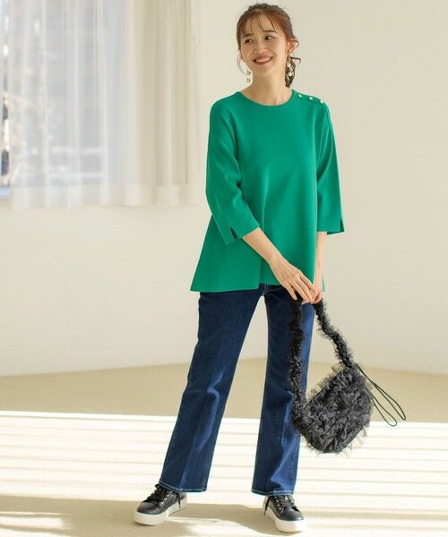 S size ONWARD(小さいサイズ) / エスサイズオンワード デニムパンツ | 【美Denimシリーズ】センタープレスセミフレア デニム | 詳細7