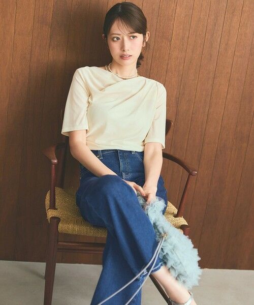 S size ONWARD(小さいサイズ) / エスサイズオンワード デニムパンツ | 【美Denimシリーズ】セミカーブワイド デニム | 詳細4