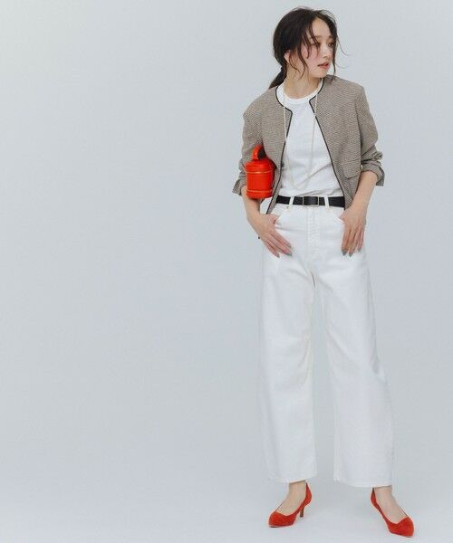 S size ONWARD(小さいサイズ)/エスサイズオンワード 【美Denimシリーズ】セミカーブワイド デニム オフ 0 S size ONWARD(小さいサイズ)/エスサイズオンワード 【美Denimシリーズ】セミカーブワイド デニム オフ 0