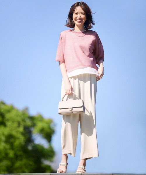 S size ONWARD(小さいサイズ) / エスサイズオンワード その他パンツ | 【撥水・接触冷感・UVカット】コンフォートイージー ワイドパンツ | 詳細1