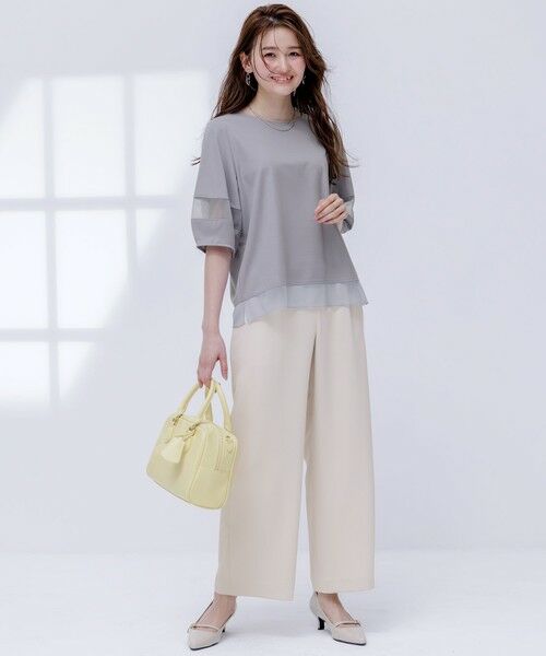 S size ONWARD(小さいサイズ) / エスサイズオンワード その他パンツ | 【撥水・接触冷感・UVカット】コンフォートイージー ワイドパンツ | 詳細3