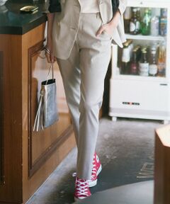 S size ONWARD(小さいサイズ) / エスサイズオンワード その他パンツ | 【洗える】リネンレーヨンストレッチ テーパード パンツ