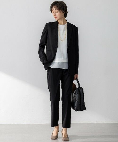 S size ONWARD(小さいサイズ) / エスサイズオンワード その他パンツ | 【洗える】リネンレーヨンストレッチ テーパード パンツ | 詳細11