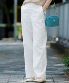 S size ONWARD(小さいサイズ) / エスサイズオンワード その他パンツ | 【Oggi5月号掲載/洗える】リネンレーヨンストレッチ ワイド パンツ