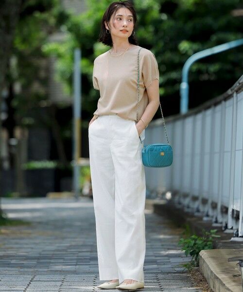 S size ONWARD(小さいサイズ) / エスサイズオンワード その他パンツ | 【Oggi5月号掲載/洗える】リネンレーヨンストレッチ ワイド パンツ | 詳細3