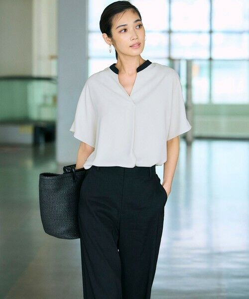 S size ONWARD(小さいサイズ) / エスサイズオンワード その他パンツ | 【Oggi5月号掲載/洗える】リネンレーヨンストレッチ ワイド パンツ | 詳細11