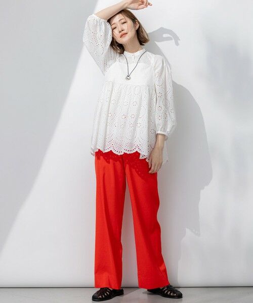 S size ONWARD(小さいサイズ) / エスサイズオンワード その他パンツ | 【Oggi5月号掲載/洗える】リネンレーヨンストレッチ ワイド パンツ | 詳細17