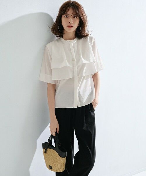 S size ONWARD(小さいサイズ) / エスサイズオンワード その他パンツ | 【洗える】リネンレーヨンストレッチ ドロスト ワイド パンツ | 詳細5