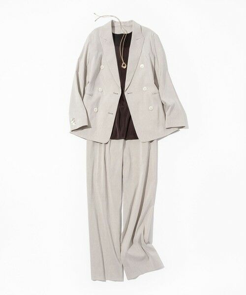 S size ONWARD(小さいサイズ) / エスサイズオンワード その他パンツ | 【洗える】リネンレーヨンストレッチ ドロスト ワイド パンツ | 詳細23