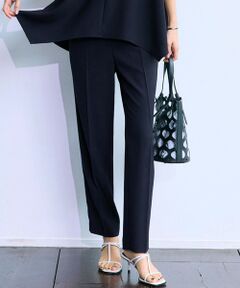 S size ONWARD(小さいサイズ) / エスサイズオンワード その他パンツ | 【Oggi7月号掲載/吸水速乾/接触冷感/UVカット】ストレッチジョーゼット テーパード パンツ