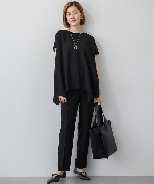 S size ONWARD(小さいサイズ) / エスサイズオンワード その他パンツ | 【Oggi7月号掲載/吸水速乾/接触冷感/UVカット】ストレッチジョーゼット テーパード パンツ | 詳細5