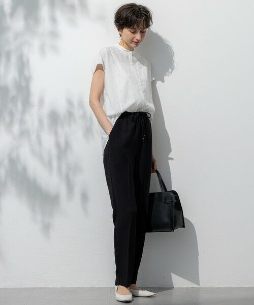 S size ONWARD(小さいサイズ) / エスサイズオンワード その他パンツ | 【Oggi7月号掲載/吸水速乾/接触冷感/UVカット】ストレッチジョーゼット テーパード パンツ | 詳細9