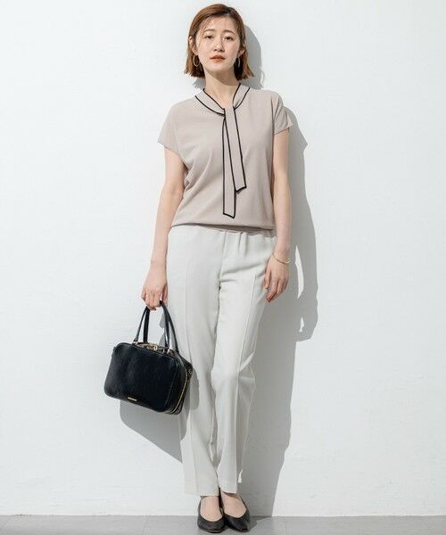 S size ONWARD(小さいサイズ) / エスサイズオンワード その他パンツ | 【Oggi7月号掲載/吸水速乾/接触冷感/UVカット】ストレッチジョーゼット テーパード パンツ | 詳細20