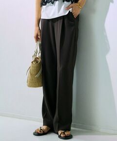 S size ONWARD(小さいサイズ) / エスサイズオンワード その他パンツ | 【接触冷感/UVカット/吸水速乾】ストレッチジョーゼット ワイド パンツ