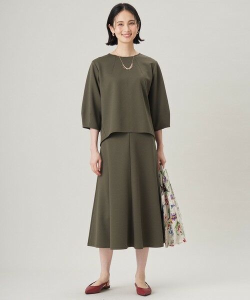 S size ONWARD(小さいサイズ) / エスサイズオンワード ミニ・ひざ丈スカート | 【セットアップ対応・洗える】ブークレダンボールフレア スカート | 詳細1