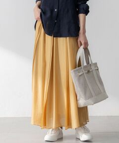 S size ONWARD(小さいサイズ) / エスサイズオンワード ミニ・ひざ丈スカート | 【洗える】ソフトオーガンジー タック スカート