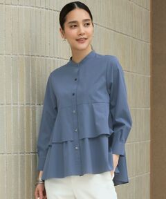 S size ONWARD(小さいサイズ) / エスサイズオンワード シャツ・ブラウス | 【洗える】コットンティアード ブラウス