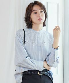 S size ONWARD(小さいサイズ) / エスサイズオンワード シャツ・ブラウス | 【洗える】エンブロイダリーブロードシャツ ブラウス